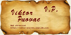 Viktor Puovac vizit kartica